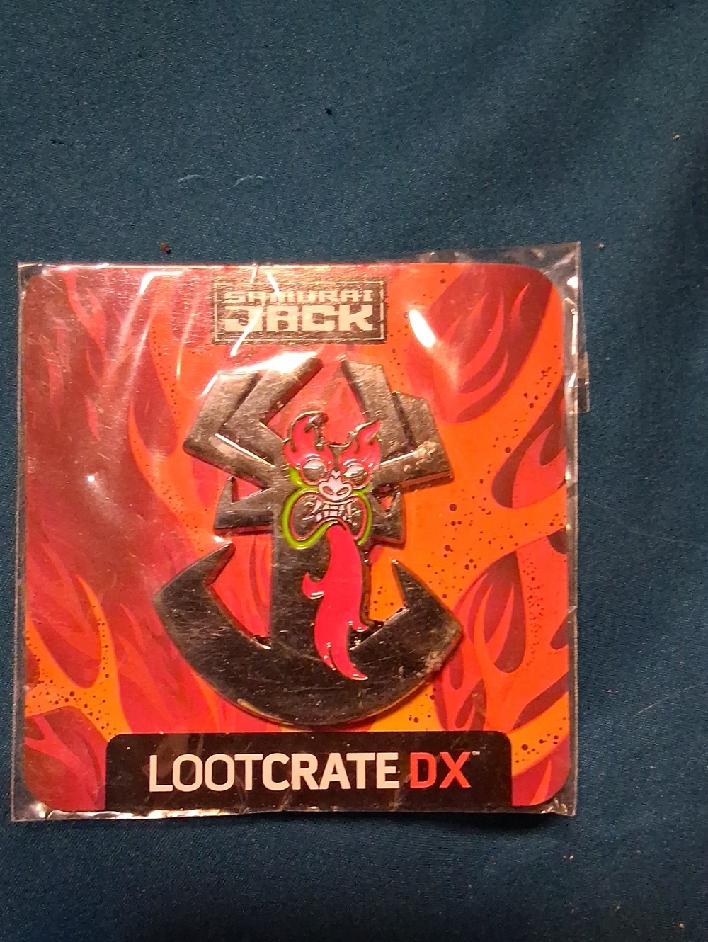 Samurai Jack LootCrate DX Metal Wall Pin - Red and Black